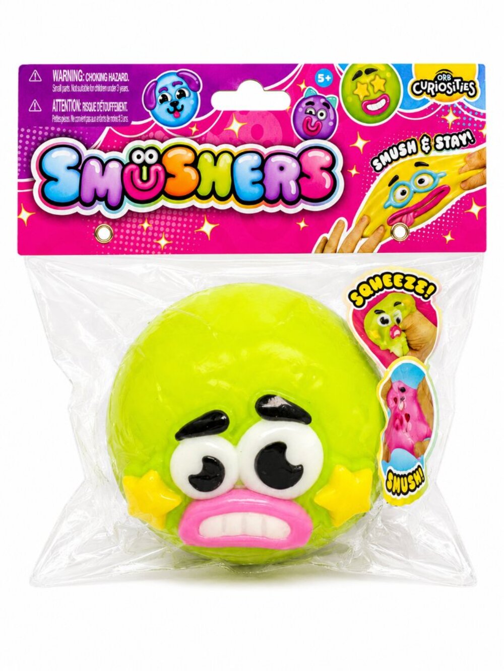ORB CURIOSITIES NEON GREEN SMUSHER SQUISHY SQUEEZE TOY BRAND NEW